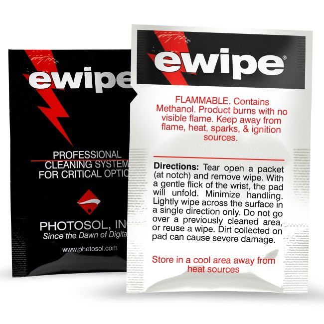 ewipe professional cleaning system for critical optics